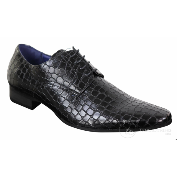 Mens Crocodile Skin Effect Shoes