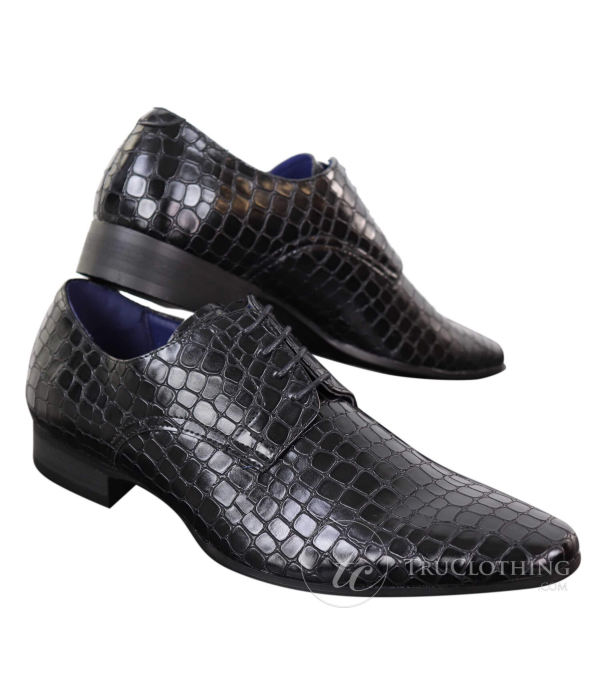 Mens Crocodile Skin Effect Shoes