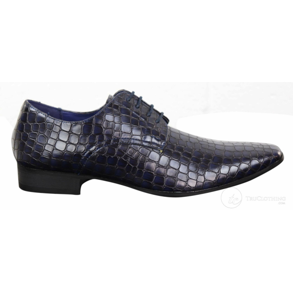 Mens Crocodile Skin Effect Shoes