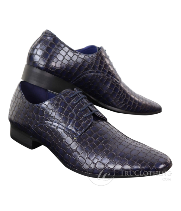 Mens Crocodile Skin Effect Shoes