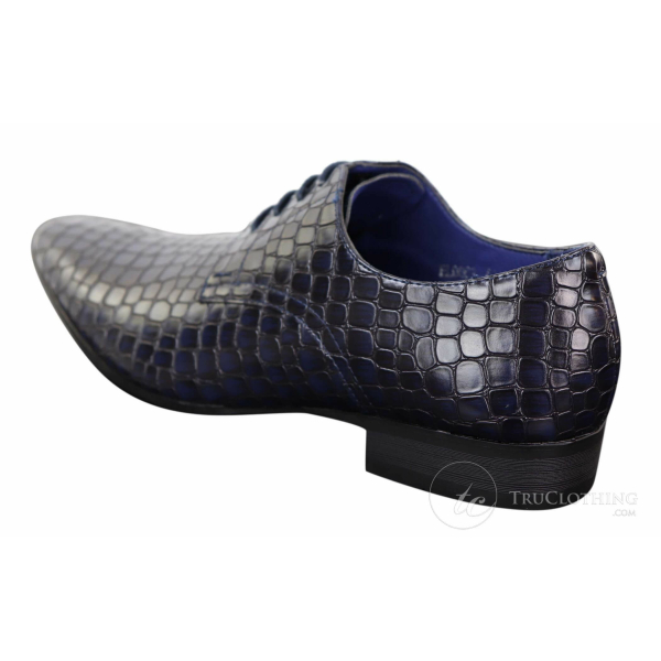 Mens Crocodile Skin Effect Shoes