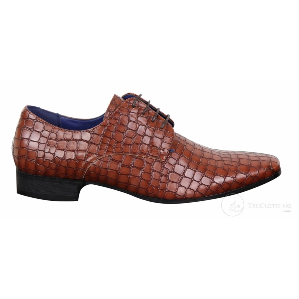 Mens Crocodile Skin Effect Shoes