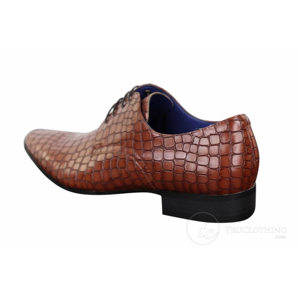 Mens Crocodile Skin Effect Shoes