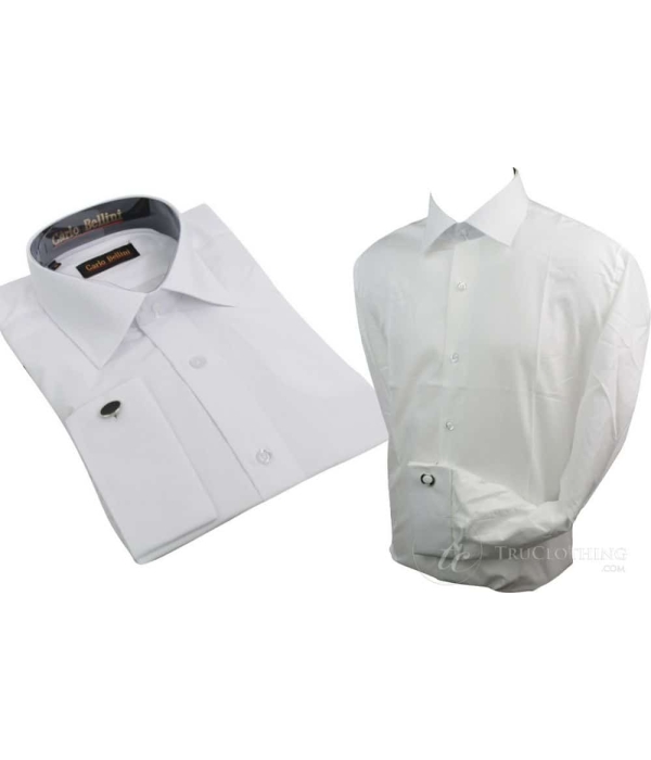 Mens Double Cuff Links Formal Dress Shirt Cotton Rich Regular Fit All Colours