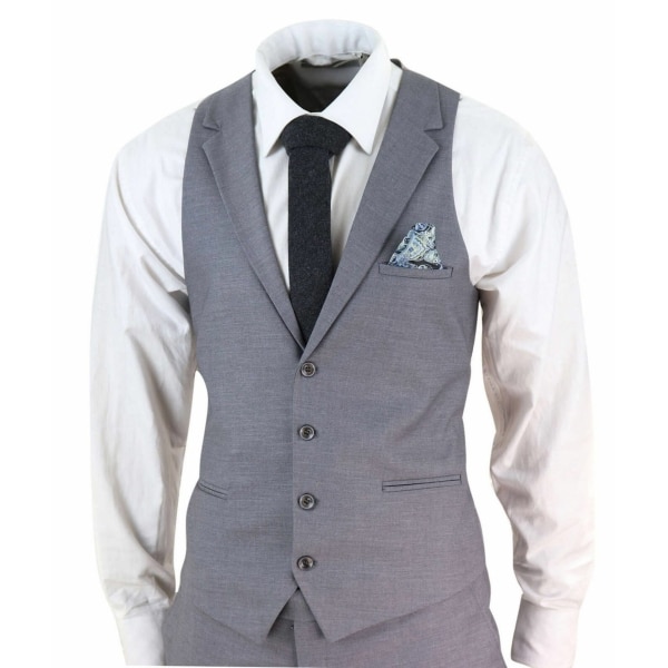 Mens Grey 3 Piece Suit