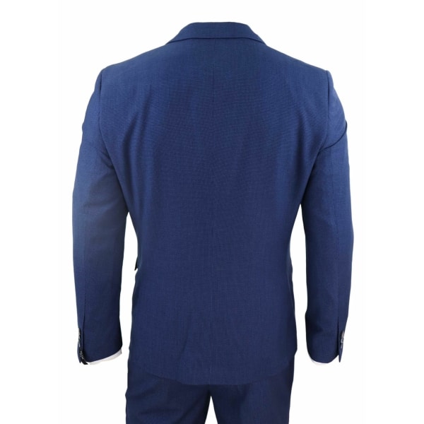 Mens Navy-Blue 3 Piece Wedding Suit