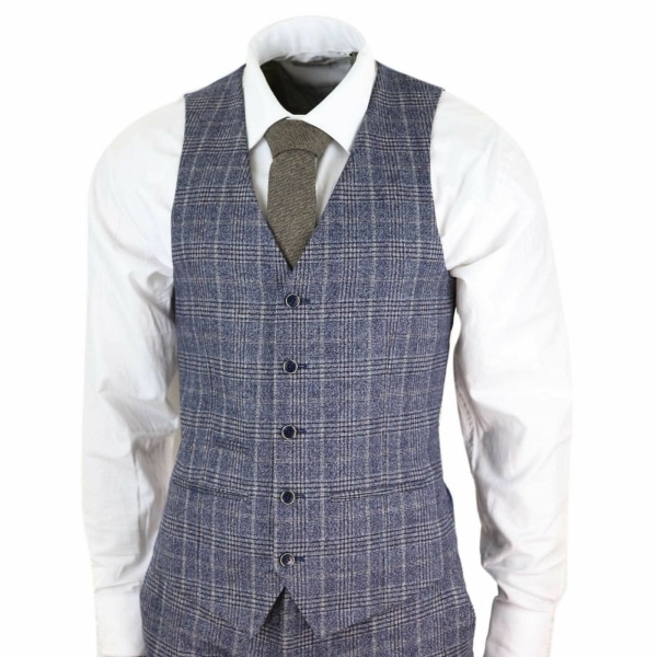 Mens Navy-Grey 3 Piece Suit - Paul Andrews Lloyd