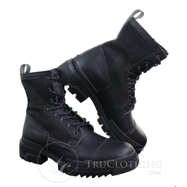 Mens PU Leather Ankle Boots