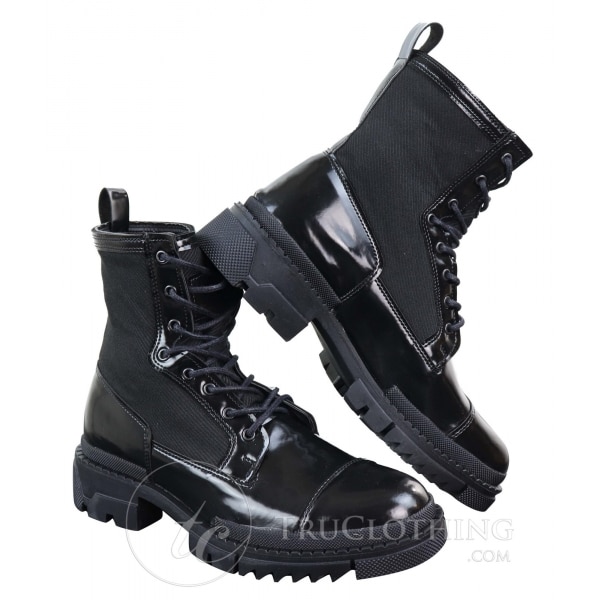 Mens PU Leather Ankle Boots