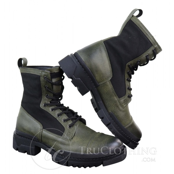 Mens PU Leather Ankle Boots