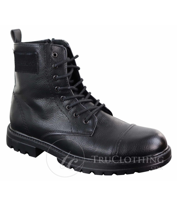 Mens PU Leather Zipped Ankle Boots