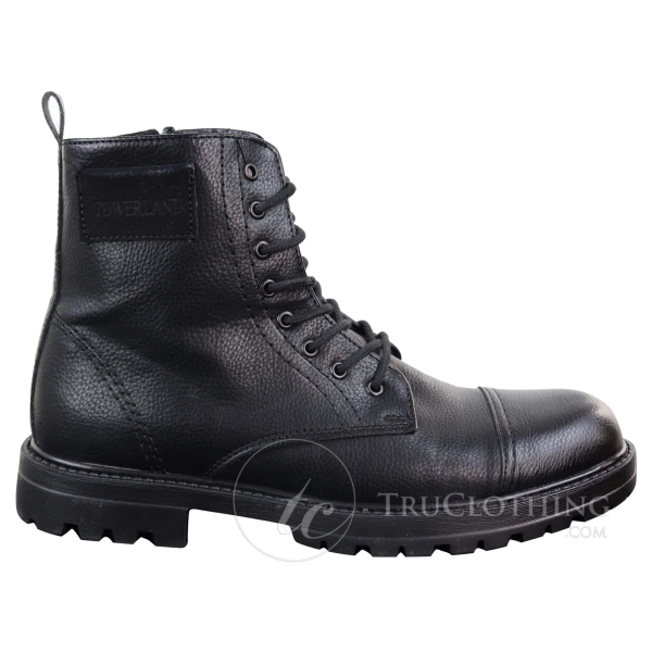 Mens PU Leather Zipped Ankle Boots