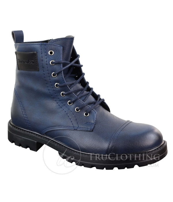 Mens PU Leather Zipped Ankle Boots