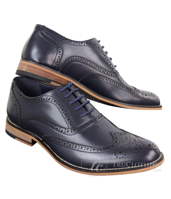 Mens Real Leather Laced Gatsby Brouges Smart Designer Retro Vintage Shoes