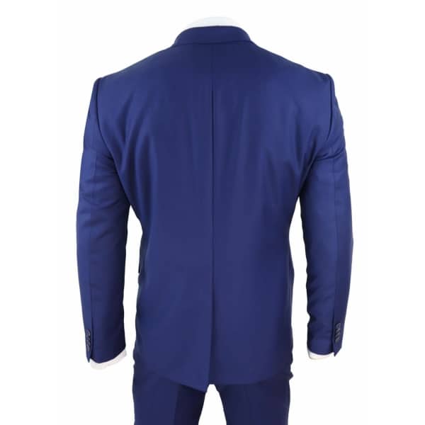 Mens Royal Blue 3 Piece Wedding Suit