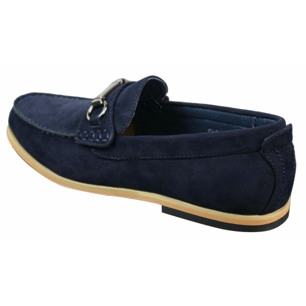 Mens Slip On Buckle Horsebit Driving Shoes Loafers Retro Smart Casual Suede