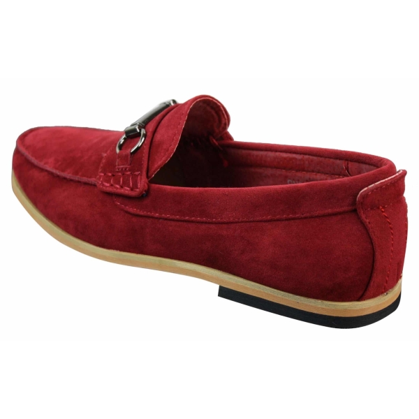 Mens Slip On Buckle Horsebit Driving Shoes Loafers Retro Smart Casual Suede