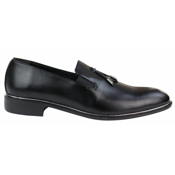 Mens Slip On Tassel Shoes with Metal Trim