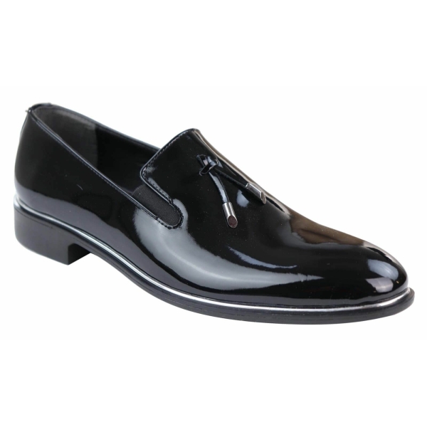 Mens Slip On Tassel Shoes with Metal Trim