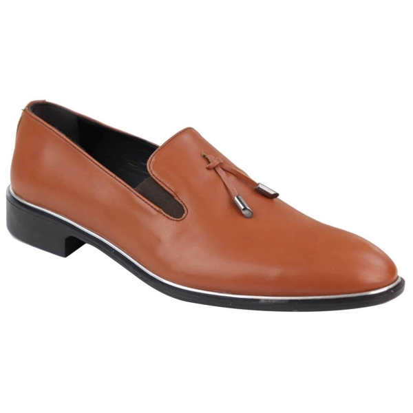 Mens Slip On Tassel Shoes with Metal Trim