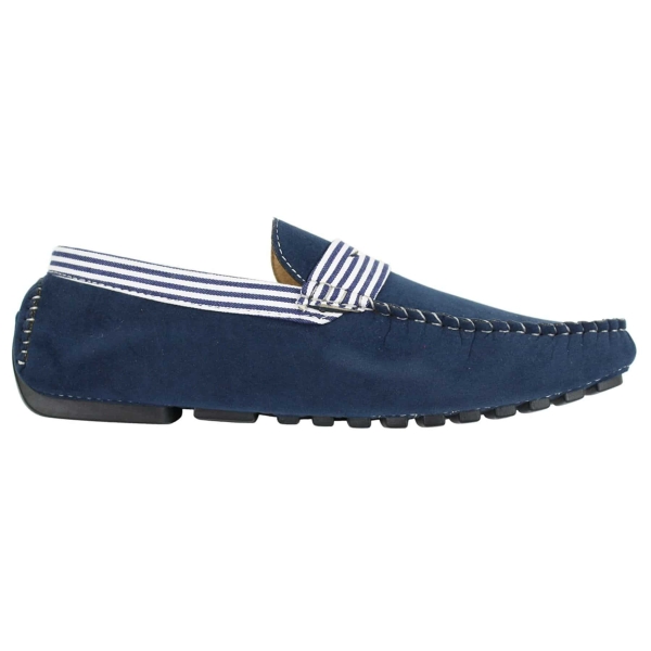 Mens Suede Deck Boat Shoes Stripe Slip On Summer Smart Casual Italian