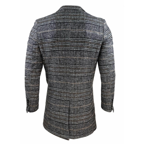 Mens Tweed Check Overcoat