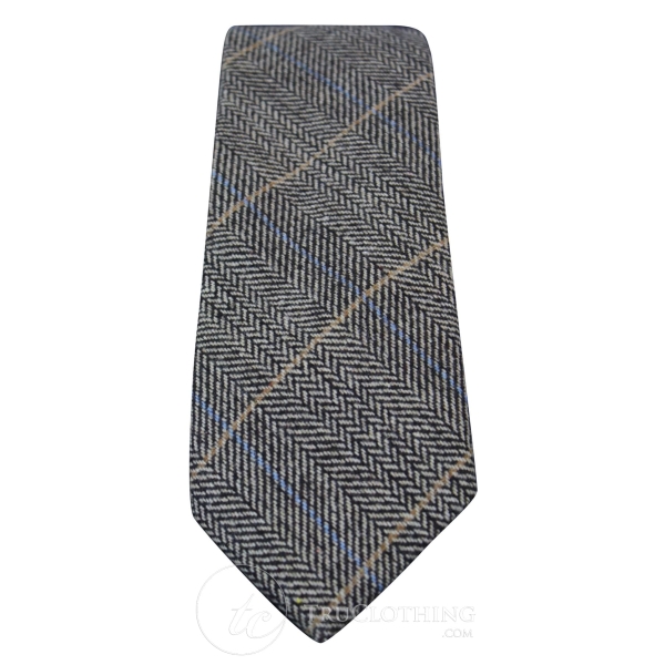 Marc Darcy Mens Tweed Herringbone Textured Marc Darcy Ties Classic Vintage Retro DX7