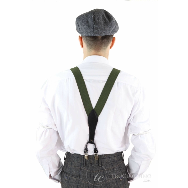 Mens Vintage Trouser Braces/Suspenders - Many Colours