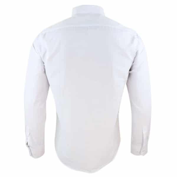 Mens White Club Collar Shirt