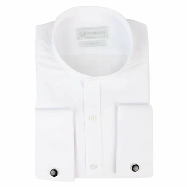 Mens White Nehru Collar Shirt + Removable Collar