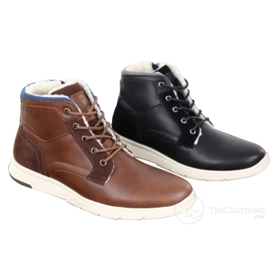 Mens Winter PU Leather Boots