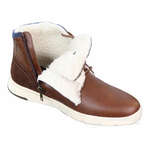 Mens Winter PU Leather Boots