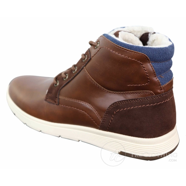 Mens Winter PU Leather Boots