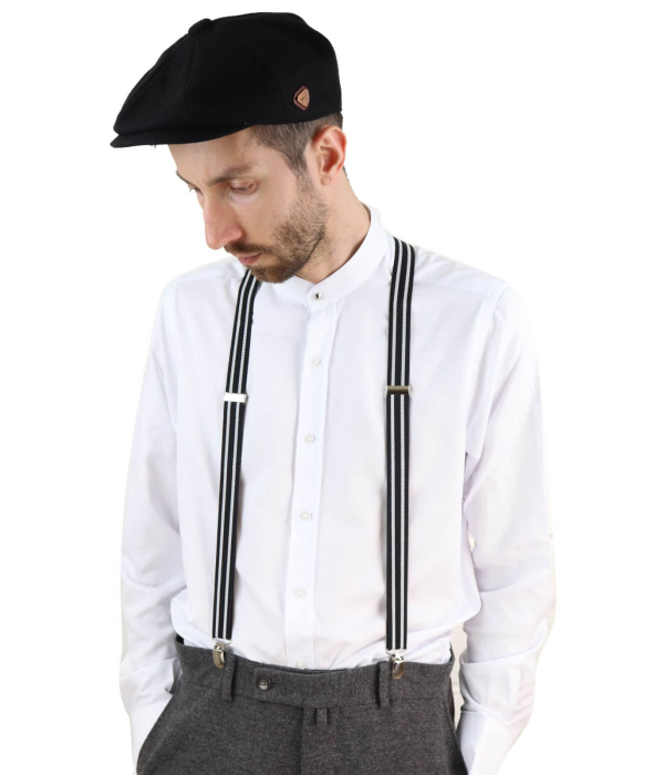 Mens Stripe Classic Trouser Suspenders