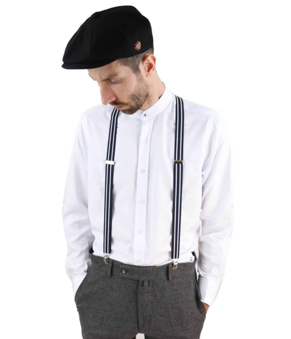 Mens Stripe Classic Trouser Suspenders