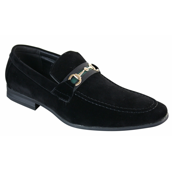 Patron 239 Suede Mens Suede Shoes Buckle Slip On Loafers Smart Casual Navy Blue Brown Black PU