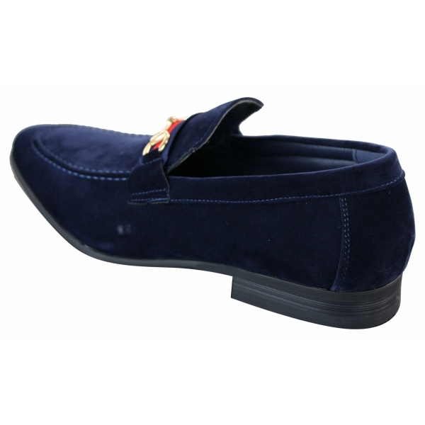 Patron 239 Suede Mens Suede Shoes Buckle Slip On Loafers Smart Casual Navy Blue Brown Black PU