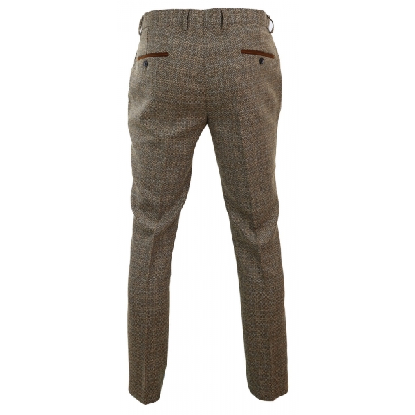 Mens Brown Tweed Suit Trousers