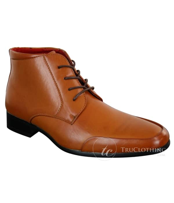 Rossellini Aldo Mens Laced Chelsea Dealer Ankle Boots Tan Brown Black Smart Casual Leather