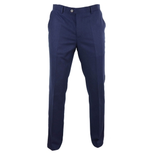 Mens Navy-Blue Pinstripe Trousers – Cavani Rosselli