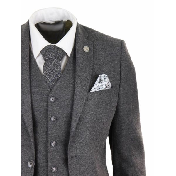 Mens Grey Wool Suit