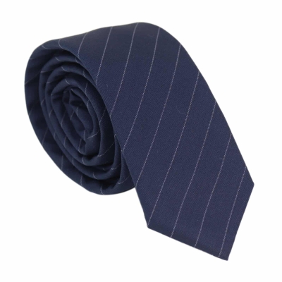 Mens Tie and Hankie Set - Navy Stripe STZ41, One Size