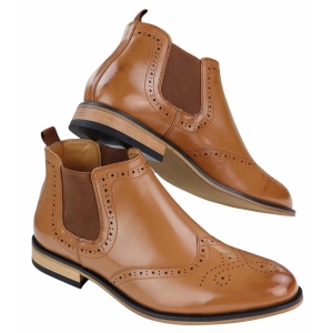 Men’s Slip-On Brogue Boots