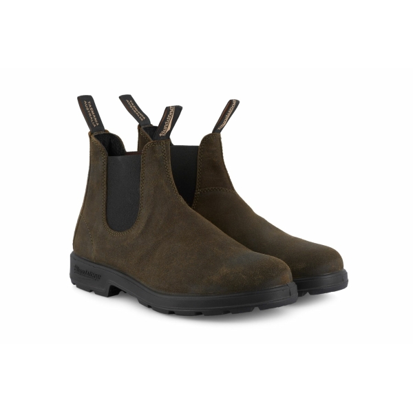 Blundstone 1615 Dark Olive Suede Leather Chelsea Boot