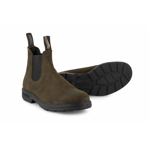 Blundstone 1615 Dark Olive Suede Leather Chelsea Boot