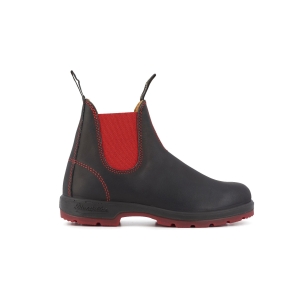 Blundstone 1316 Black Red Leather Chelsea Boots