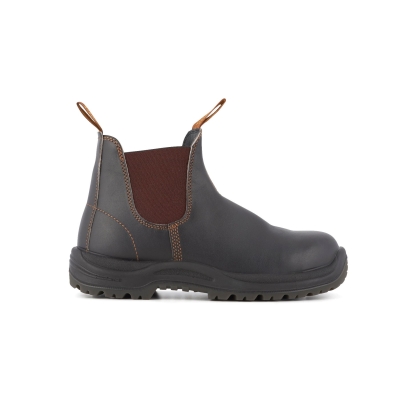 Blundstone 192 Brown Leather Steel Toe Chelsea Boot