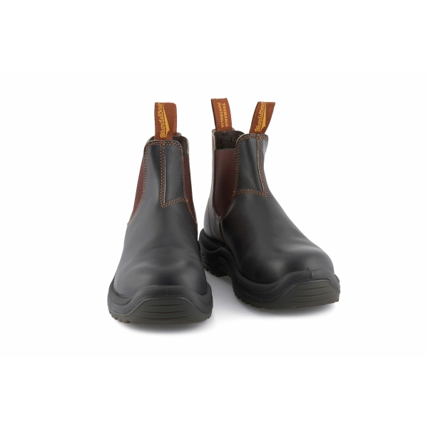 Blundstone 192 Brown Leather Steel Toe Chelsea Boot