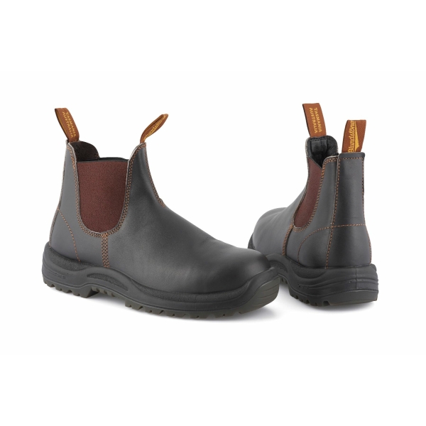 Blundstone 192 Brown Leather Steel Toe Chelsea Boot