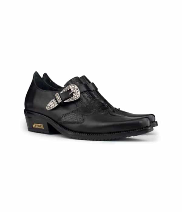 Mens Real Leather Riding Shoes with Buckle